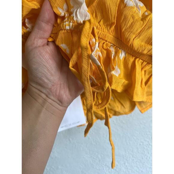 Anthropologie Free The Roses Woman Floral Print Crop Top, Size Small - Picture 7 of 8